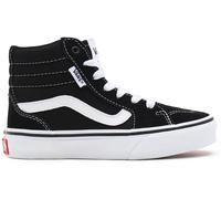 Vans Mixte enfant Basket, Toile, Daim Noir et Blanc, 28 EU