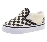 Vans Garçon Unisex Kinder Classic Slip-on Chaussures Premiers Pas, Blanc (Black and White Checker/White), 23.5 EU