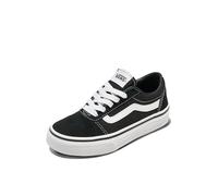 Vans Garçon Ward Suede/Canvas Sneaker Basse, Suede Canvas Black White, 35 EU