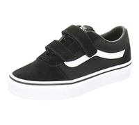 Vans Garçon Ward V - Suede Chaussures, Noir Suede Canvas Black White, 33 EU