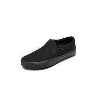 Vans Asher Black Black Mens Canvas Slipons Shoes, Canvas Black Black, 49