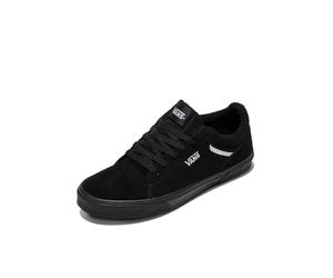 Vans Homme Baskets en Daim Seldan, Black/Black, 44.5 EU