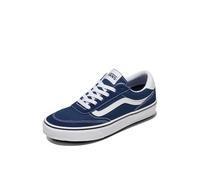 Vans Brooklyn Baskets en Daim pour Homme Noir/Blanc, Suède et Bleu Robe, 42 EU