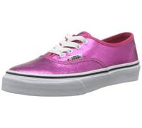Vans K Authentic, Baskets Mode Mixte Enfant - Rose (Metallic Leather), 28 EU (115 US)