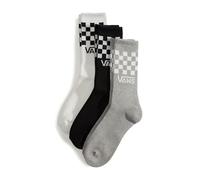 Chaussettes Vans Classic Check Crew gris noir blanc 3 paires - S
