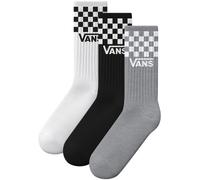 Vans Classic Check Crew Chaussettes, Noir/Blanc, M Mixte