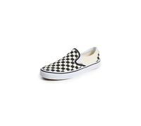 Vans Classic Slip-on Chaussures de skate avec motif à damier Unisexe, noir (Damier noir blanc), 45 EU