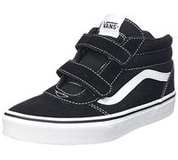Vans Mixte Enfant Ward Mid V Basket, Suede Canvas Noir Blanc, 22 EU