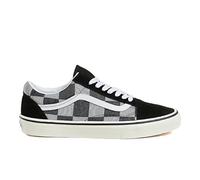 Vans Old Skool Baskets pour homme Noir/gris à carreaux Cuir textile, Noir , 42 EU
