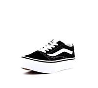 Vans Old Skool Plate-Forme Girls Suede Lace Up Chaussures Formateur 31 EU Black Suede/True White