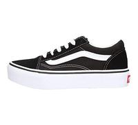 Vans Old Skool Plate-Forme Girls Suede Lace Up Chaussures Formateur 32 Eu Black Suede/True White