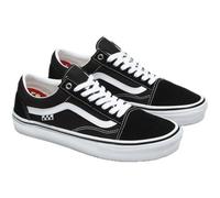 VANS Old Skool Skate Chaussures de planche à roulettes Extra Résistance et semelle intérieure amortissante extractible, Noir blanc, 41 EU