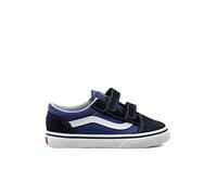 Chaussures Vans Old Skool V bleu foncé blanc bébé - 24