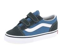 Vans Old Skool V YNVY1 Chaussures Baskets Enfant Marine avec Larmes