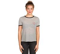 Vans Original Heart T-Shirt Manches Courtes Femme, Multicolore (White/Black), Large (Taille Fabricant: Large)