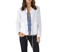Vans Program Jacket - Blouson - Veste en Cuir - Manches Longues - Femme - Blanc (White) - Taille Unique (Taille Fabricant: Medium)