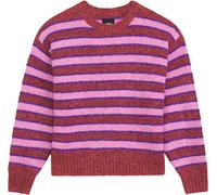 Vans - Pull-over à col rond - Rollins Stripe Sweater Poppy Ember Purplelcrce pour Femme - Taille M - Rouge Rouge M