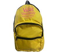 Vans Ranged 2 Sac à dos jaune soufre rose graphique Off The Wall poches pour ordinateur portable université cartable voyage décontracté ordinateur portable, jaune, M