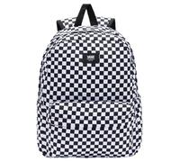 VANS Sac à dos à carreaux scolaire avec fermeture éclair old skool checkerboard 2.0 dernière édition 2025, Noir blanc, taille unique
