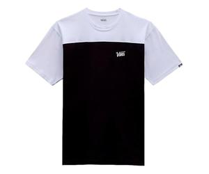 Vans Script Crew Block SS T-Shirt, Noir/Blanc, XS Homme