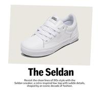 Vans Seldan Basket, (Tumble) White/White, 32 EU