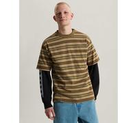 Vans - Stripe Ringer Loose Ss Knit - T-shirt homme Olive Brown - M