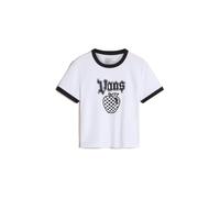 VANS T-shirt 'Apple Boom Ringer' noir / blanc, Taille XXS