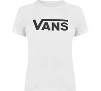 Vans Drop V SS Crew T-Shirt, White, L Femme