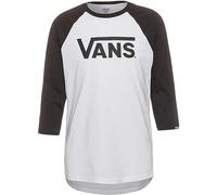 Vans T-Shirt Raglan Classique pour Homme, Blanc/Noir, XXL