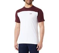 Vans Script Crew Block SS T-Shirt, White-Port Royale, XS Homme