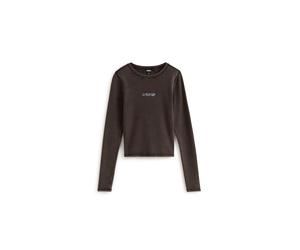 VANS T-shirt 'Teri' chocolat / noir / blanc, Taille M