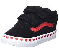 Vans Ward Mid V Suede, Baskets Garçon Unisex Kinder, Cœur Renard Noir/Blanc, 17 EU