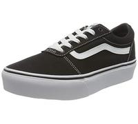 Vans Ward Platform Sneaker Basse, Canvas Black White, 31.5 EU