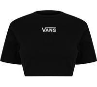 Vans Women's Flying V Crew Cropped Black T-Shirt Noir 14 (L) Female
