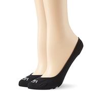 vans Y No Show 1-6 2pk, Protège-Bas & Socquettes Femme, Noir (Black-white Y28), Taille unique (Taille fabricant: OS)