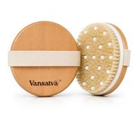 Vansatva Brosse ayurvédique à sec pour le corps | Brosse sèche en poils naturels pour une peau plus lisse et plus ferme | Brosse pour le corps pour le bain et l'exfoliation | Brosse Garshana détox et
