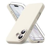 Vansdon Coque pour iPhone 17,Housse Silicone Liquide Mince, Gris Pierre