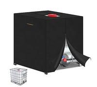VANSHEIM Bache pour Cuve 600 litres Bache de Cuve Housse de Protection Cuve IBC Bache de Réservoir d'eau Couvercle avec Fermeture éclair et Velcro,Bâche Cuve IBC Imperméable Anti UV 120x80x100cm