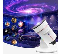 VanSmaGo Projecteur Ciel Etoile Galaxie, Galaxy Projector Pour Chambre à Coucher, Projecteur De PlanéTarium Hd, NéBuleuse Rotative à 360°,blanc