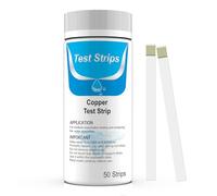 VANSUKY 50 Bandelettes Test Cuivre 0-100 mg/L avec 7 Niveaux - Haute Sensibilité & Précision - Analyse Eau Potable, Aquarium, Piscine, Agriculture, Laboratoire