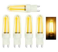 Vansuky 5pcs G9 4 Watt Lampes LED blanches chaudes, Dimmable 4W 3000K 4 filaments COB ampoules LED, AC220V-240V, équivalent à la lampe halogène 40W, 360 ° Angle de faisceau.
