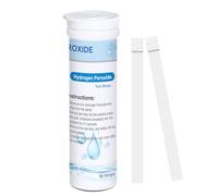 VANSUKY Bandelettes de Test Peroxyde d’Hydrogène 0-100 mg/L, Lecture 30s, Trempage 2s, 50 Pièces - Analyse H₂O₂ pour Piscine, Spa, Eau Potable, Nettoyage et Désinfection