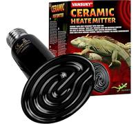 Vansuky Lampe Chauffante en Céramique pour Animaux Reptiles - Élément Solide Durable, Pas de Lumière Infrarouge - Adapté pour Lézards, Poussins, Serpents et Hamsters - 220-240V (200W)