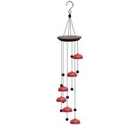Vansza Carillon éolien pour extérieur, décoration à suspendre, carillon de jardin zen, carillon à vent rotatif en fer, belle résonance sérénité cloche à vent pour jardin, terrasse, fenêtre (A)