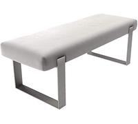 Vant Tapissé Chambre Lit Banc - Living Room & Salon Ottoman - 158 kg Poids Capacité (Velours Platine Gris)