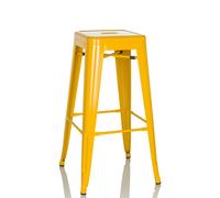 hjh OFFICE Tabouret de Bar VANTAGGIO High Métal Jaune, Tabouret Industriel Haut, empilable, 645081