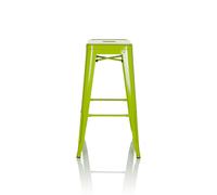 hjh OFFICE Tabouret de Bar VANTAGGIO High Métal Vert, Tabouret Industriel Haut, empilable, 645082