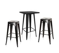 Vantaggio Set - Chaise haute de bar Noir