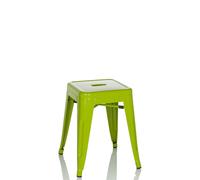 hjh OFFICE 645072 Tabouret bistrot VANTAGGIO Métal Vert, Tabouret au Look Industriel et Moderne, empilable