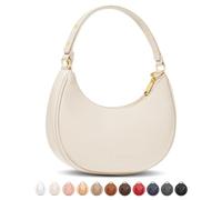 Vantamo Sac demi-lune pour femme en similicuir, avec protection antivol RFID, bandoulière réglable, fermetures éclair dorées et clip anti-pickpocket. Idéal pour un usage quotidien.